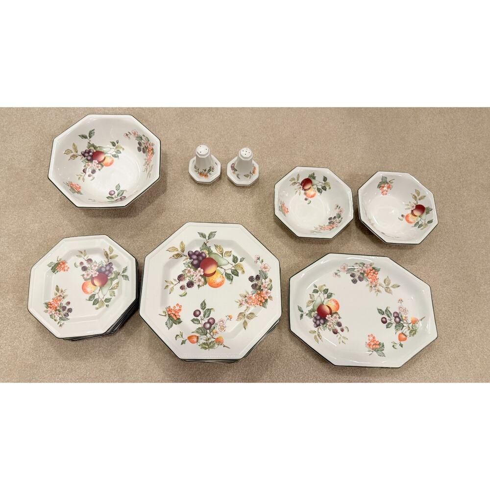 Johnson Brothers Fresh Fruit 23-Piece Estate Set - Octagonal - Made in England